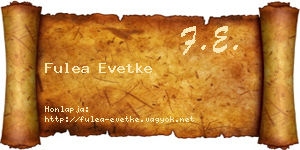 Fulea Evetke névjegykártya